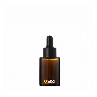 30 ml Amber Silindir Cam �i�e Siyah Damlal�kl� 