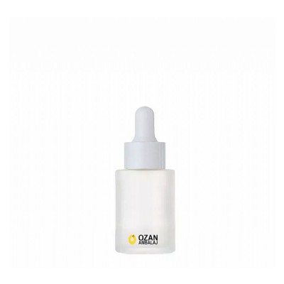 30 ml Buzlu Silindir Cam �i�e Beyaz Damlal�kl� 