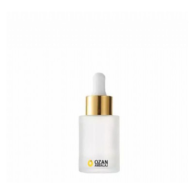 30 ml Buzlu Silindir Cam �i�e Gold Damlal�kl� 