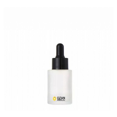 30 ml Buzlu Silindir Cam �i�e Siyah Damlal�kl� 