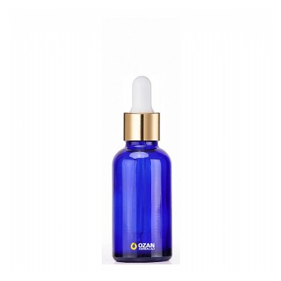 30 ml Mavi Cam �i�e Gold Beyaz Damlal�k