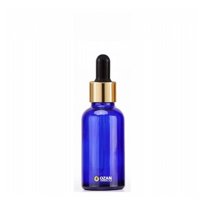 30 ml Mavi Cam �i�e Gold Siyah Damlal�k