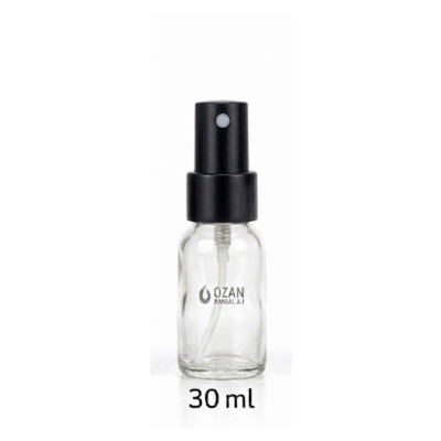 30 ml �effaf Cam �i�e Siyah Metal Parmak Sprey