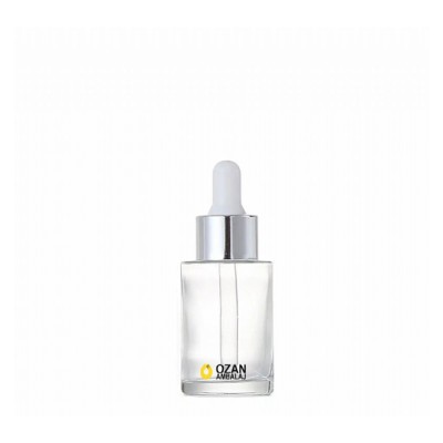 30 ml �effaf Silindir Cam �i�e G�m�� Damlal�kl� 