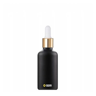 30 ml Siyah Cam �i�e Gold Beyaz Damlal�k Toptan �thal