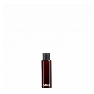 30 ml Toptan Amber Silindir Pet �i�e Siyah Fliptop Kapak