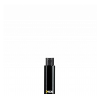 30 ml Toptan Siyah Silindir Pet �i�e Siyah Fliptop Kapak