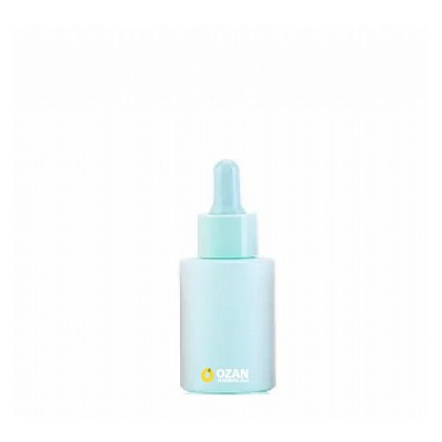 30 ml Turkuaz Boyal� Silindir Cam �i�e Turkuaz Damlal�kl� Toptan