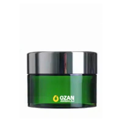 30 ml Ye�il Cam Krem Kavanozu G�m�� Kapak Toptan