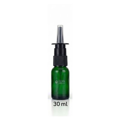 30 ml Ye�il Cam �i�e Siyah Burun Sprey - Nasal Sprey