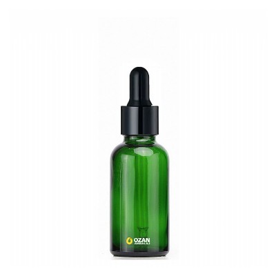 30 ml Ye�il Cam �i�e Siyah Damlal�k
