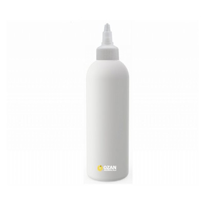330 ml Beyaz Polietilen �i�e Beyaz Asans�r Kapakl� Boston HDPE �i�e