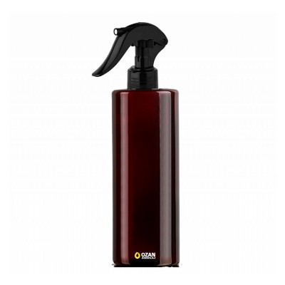 400 ml Amber Silindir Pet �i�e Siyah Trigger Spreyli Toptan
