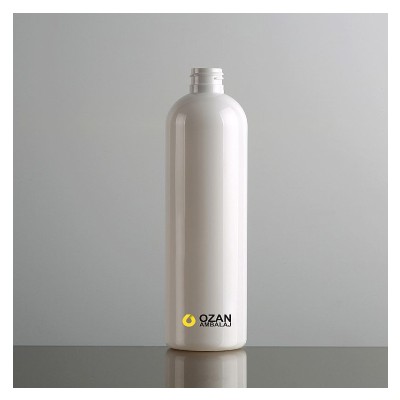 400 ml Beyaz Boston Yuvarlak Plastik Pet �i�e Beyaz Mini Trigger Sprey ve  Beyaz Disctop