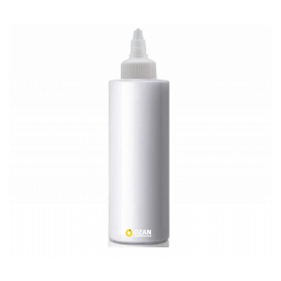 400 ml Beyaz Polietilen �i�e Beyaz Asans�r Kapakl� Silindir HDPE �i�e