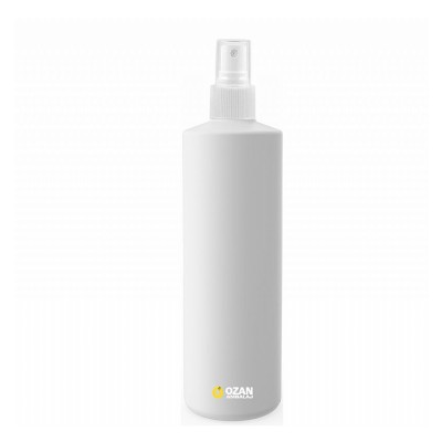 400 ml Beyaz Polietilen �i�e Beyaz Spreyli Silindir HDPE �i�e
