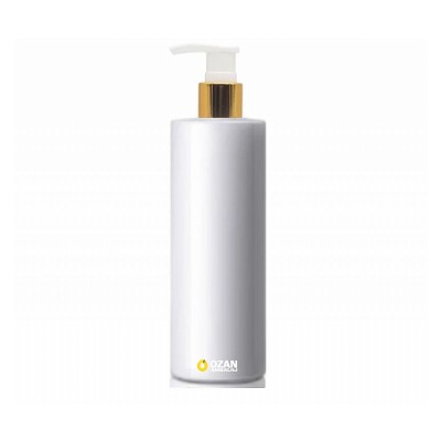 400 ml Beyaz Polietilen �i�e Gold Beyaz Pompal� Silindir HDPE �i�e