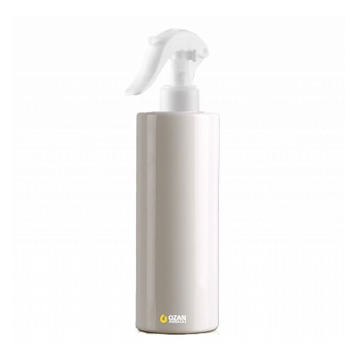400 ml Beyaz Silindir Pet �i�e Beyaz Trigger Spreyli Toptan