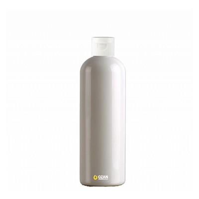 400 ml Beyaz Toptan Pet �i�e Beyaz Fliptop Kapak