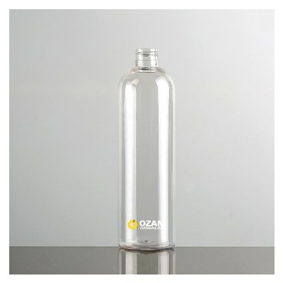 400 ml �effaf Boston Yuvarlak Plastik Pet �i�e Beyaz Mini Trigger Sprey ve  Beyaz Disctop Kapak
