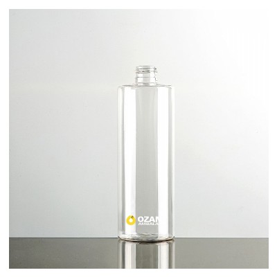 400 ml �effaf Silindir K�t Plastik Pet �i�e Siyah Mini Trigger Sprey ve  Siyah Fliptop