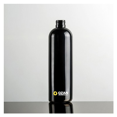 400 ml Siyah Boston Yuvarlak Plastik Pet �i�e Siyah Mini Trigger Sprey ve  Siyah Disctop