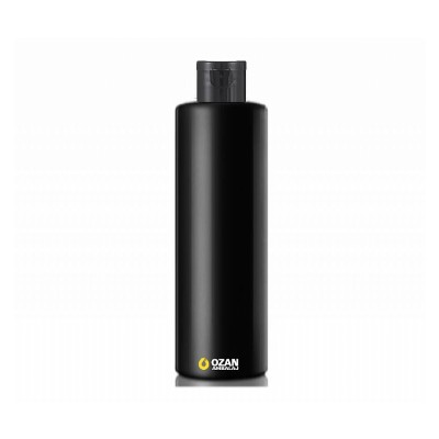 400 ml Siyah Polietilen �i�e Siyah Fliptop Kapakl� Silindir HDPE �i�e