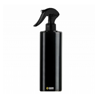 400 ml Siyah Silindir Pet �i�e Siyah Trigger Spreyli Toptan