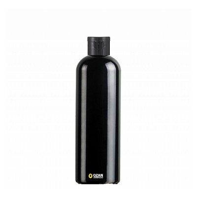 400 ml Siyah Toptan Pet �i�e Siyah Fliptop Kapak
