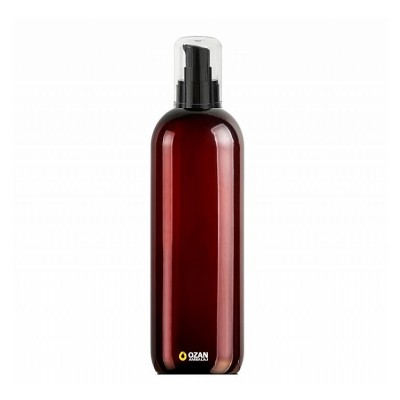400 ml Toptan Amber Boston Pet �i�e Siyah Krem Pompas�