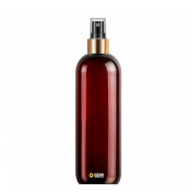 400 ml Toptan Amber Pet �i�e Gold Siyah Parmak Spreyli