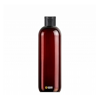 400 ml Toptan Amber Pet �i�e Siyah Fliptop Kapak