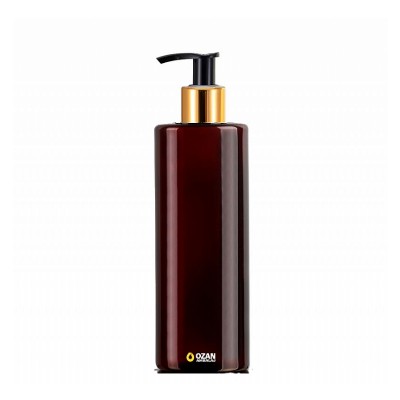 400 ml Toptan Amber Silindir Pet �i�e Gold Siyah Losyon S�v� Sabun Pompas�