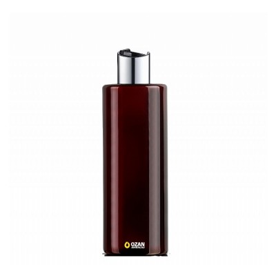 400 ml Toptan Amber Silindir Pet �i�e G�m�� Siyah Disctop Kapak