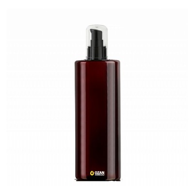 400 ml Toptan Amber Silindir Pet �i�e Siyah Krem Pompas�