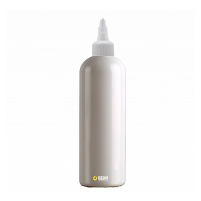 400 ml Toptan Beyaz Pet �i�e Beyaz Asans�r Kapak