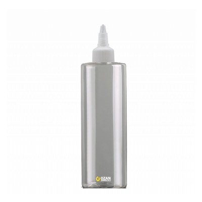 400 ml Toptan �effaf Silindir Pet �i�e Beyaz Asans�r Kapak