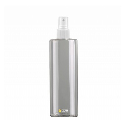 400 ml Toptan �effaf Silindir Pet �i�e Beyaz Parmak Spreyli 