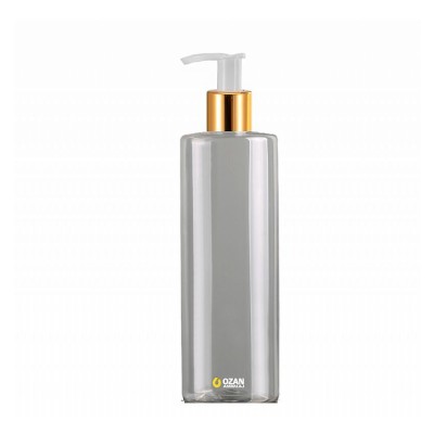 400 ml Toptan �effaf Silindir Pet �i�e Gold Beyaz Losyon S�v� Sabun Pompas�