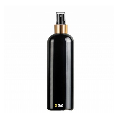 400 ml Toptan Siyah Pet �i�e Gold Siyah Parmak Spreyli