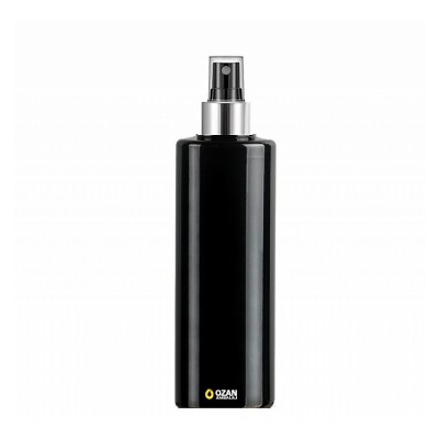 400 ml Toptan Siyah Silindir Pet �i�e G�m�� Siyah Parmak Spreyli