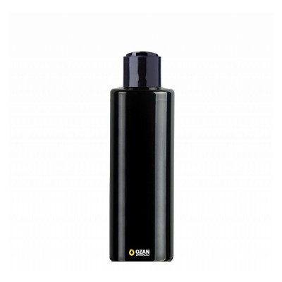 400 ml Toptan Siyah Silindir Pet �i�e Siyah Disctop Kapak