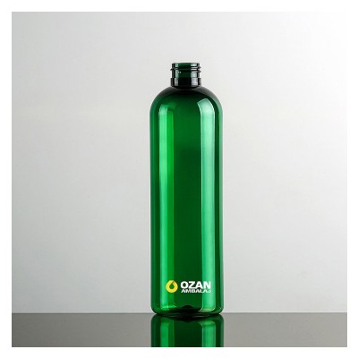 400 ml Ye�il Boston Yuvarlak Plastik Pet �i�e Siyah Mini Trigger Sprey ve  Siyah Disctop
