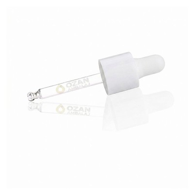 5 ml Cam Damlal�k Beyaz Metal Kapak Beyaz Lastik Toptan