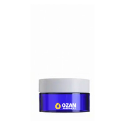 5 ml Mavi Cam Krem Kavanozu Beyaz Kapak Toptan