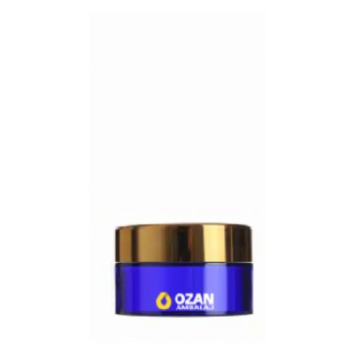 5 ml Mavi Cam Krem Kavanozu Gold Kapak Toptan