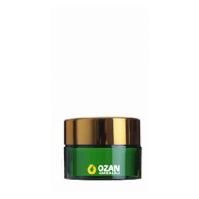 5 ml Ye�il Cam Krem Kavanozu Gold Kapak Toptan