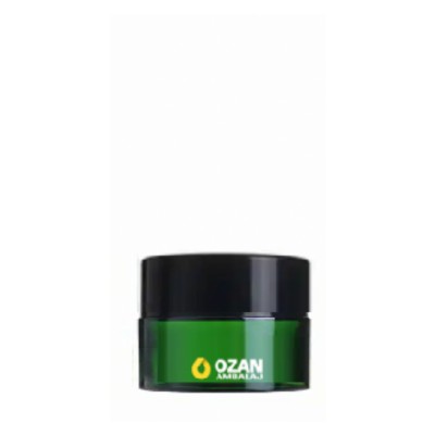 5 ml Ye�il Cam Krem Kavanozu Siyah Kapak Toptan