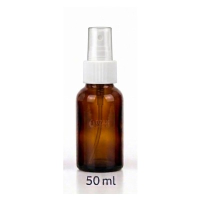 50 ml Amber Cam �i�e Beyaz Parmak Sprey
