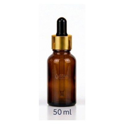 50 ml Amber Cam �i�e Gold Siyah Damlal�k